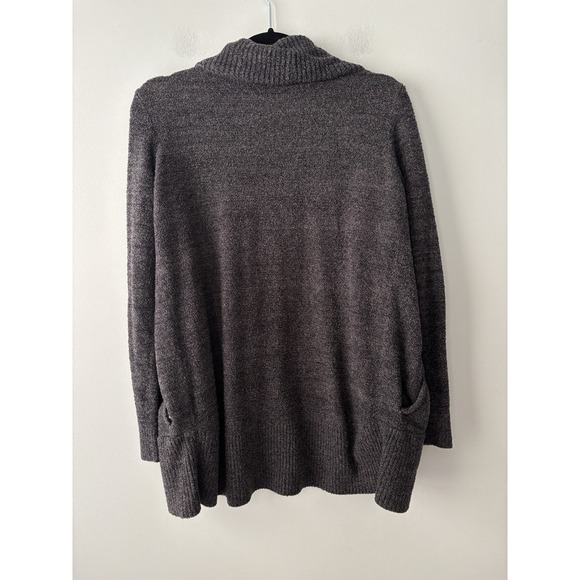 Barefoot Dreams Women's Sweater Cozychic Lite Circle Cardi Wrap Grey Brown Sz M - Picture 7 of 10